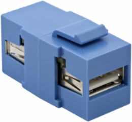 Snap-Fit Keystone USB A to A Connector, 0.750 Inch Width, UL Listed