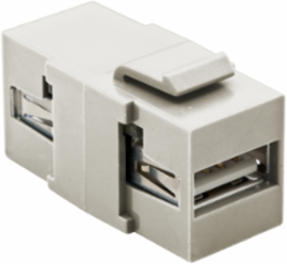 Snap-Fit Keystone USB A to A Connector, 1 Inch, UL Listed