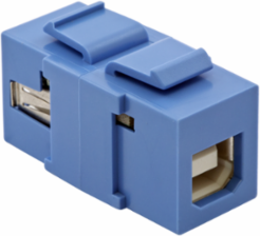 Snap-Fit Keystone USB A to B Connector, 3.500 Inch Width, UL Listed