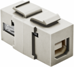 Keystone Snap-Fit USB Connector A to B, 3.500 Inch, Indoor Use, 1000V RMS