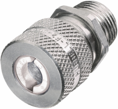 Kellems Aluminum Cord Connector, Straight Male, 1/2 Inch NPT, 0.25-0.38 Inch