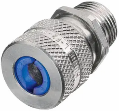 Aluminum Straight Male Cord Connector, 0.38-0.50 Inch, UL Listed