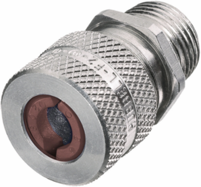 Aluminum Straight Male Cord Connector, 0.50-0.63 Inch, 3/4 Inch NPT