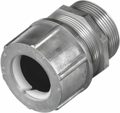 Straight Male Cord Connector, 2.06-2.19 Inch, 3 Inch, Aluminum