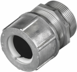 Straight Male Cord Connector, 2.06-2.19 Inch, 3 Inch, Aluminum