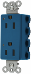 Style Line Decorator Duplex Receptacle, 15A 125V, 2-Pole, Blue