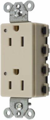 Style Line Decorator Duplex Receptacle 15A 125V 2-Pole 3-Wire Grounding Ivory