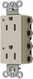 Decorator Duplex Receptacle, 15A 125V, 3.28 Inch, Light Almond