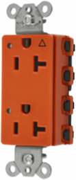 Isolated Ground Receptacle, 20A 125V, 2-Pole 3-Wire, Orange