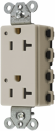 Style Line Decorator Duplex Receptacle, 20A 125V, 3-Wire Grounding, Light Almond