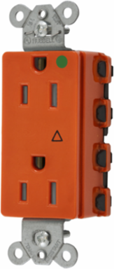 Hospital Grade Decorator Receptacle 15A 125V Isolated Ground 3.28x1.64x1.1 Inch