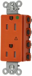 Hospital Grade Decorator Receptacle 15A 125V Isolated Ground 3.28x1.64x1.1 Inch