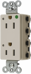 15A 125V Hospital Grade Receptacle, 2-Pole 3-Wire, Light Almond