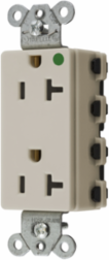 Hospital Grade Decorator Duplex Receptacle, 20A 125V, Light Almond