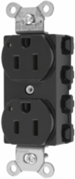 Duplex Receptacle 15A 125V 2-Pole 3-Wire Nylon Black