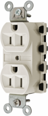 Extra Heavy Duty SNAPConnect Duplex Receptacle, 15A 125V, 2-Pole, Light Almond