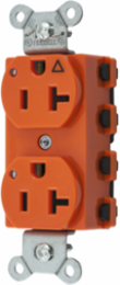 Duplex Receptacle 20A 125V 2-Pole 3-Wire Quick Connect Nylon Orange