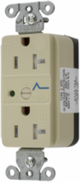 Duplex Surge Protection Receptacle, 20A 125V, 3-Wire Grounding, Ivory