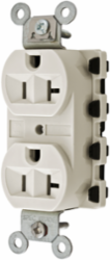 Extra Heavy Duty Duplex Receptacle 20A 125V 3-Wire Light Almond