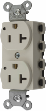 Duplex Receptacle 20A 125V 2-Pole 3-Wire Grounding Nylon Light Almond