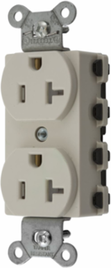 Tamper Resistant Decorator Duplex Receptacle 20A 125V 2-Pole 3-Wire Grounding Light Almond