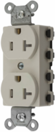 Tamper Resistant Decorator Duplex Receptacle 20A 125V 2-Pole 3-Wire Grounding Light Almond