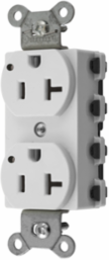 Duplex Receptacle 20A 125V 2-Pole 3-Wire Nylon White