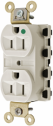 Hospital Grade Receptacle, 15A 125V, 2-Pole 3-Wire, Light Almond