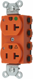 Hospital Grade Duplex Receptacle, 20A, 125V, Orange, Nylon