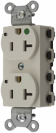 Duplex Receptacle, 20A 125V, 2-Pole, 3-Wire, Light Almond