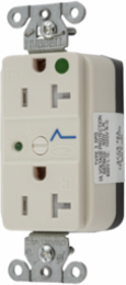 Hospital Grade Surge Protection Receptacle, 20A 125V, 2-Pole, Light Almond