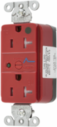 Hospital Grade Duplex Receptacle 20A 125V Surge Protection, Red