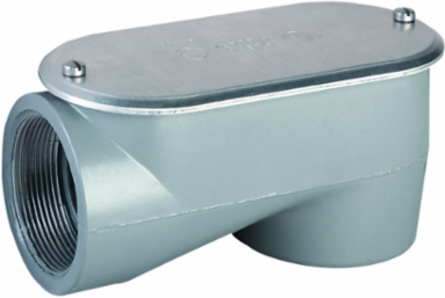 4 Inch LB Hub Aluminum Conduit Body with Cover & Gasket, 324 cu in Volume