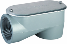 3-1/2 Inch LB Aluminum Service Conduit Body with Raised Dome Cover, 292 cu. in. Volume