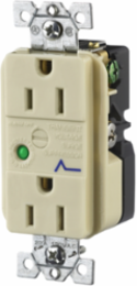 Circuit Watch Surge Suppression Receptacle, 15A 125V, 2-Pole 3-Wire, Ivory