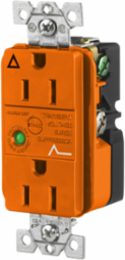 Surge Suppression Receptacle, 15A 125V, Isolated Ground, 5-15R, Orange