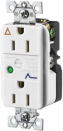 Circuit Watch Isolated Ground Receptacle, 15A 125V, 2-Pole, 5-15R, White