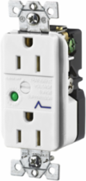 Circuit Watch Surge Suppression Receptacle, 15A 125V, 2-Pole 3-Wire Grounding, White