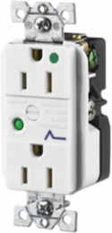 Circuit Watch Surge Suppression Receptacle, Hospital Grade, 15A 125V, 5-15R, White
