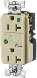 Hospital Grade Surge Protection Receptacle, 20A 125V, 2-Pole 3-Wire, Ivory