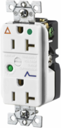 Hospital Grade Surge Protected Receptacle, Isolated Ground, 20A 125V, 5-20R, White