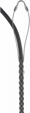 Wire and Cable Support Grip, Single Eye, Stainless Steel, 0.63-0.74 Inch Diameter