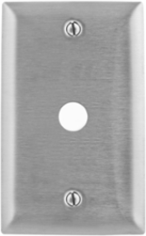 Stainless Steel Wallplate 1-Gang 0.64 Inch Opening Standard Size