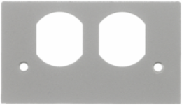 Fire-Rated Duplex Pedestal Face Plate, Aluminum, 3.150 Inch