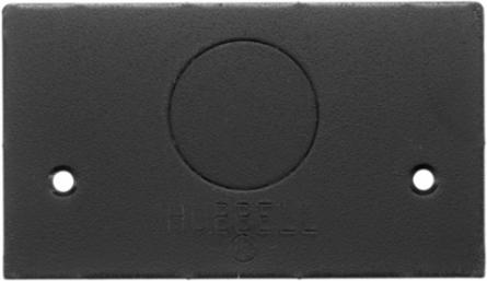 Fire-Rated 1 Inch Knockout Pedestal Face Plate, Black