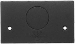 Fire-Rated 1 Inch Knockout Pedestal Face Plate, Black
