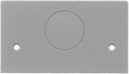 Fire-Rated Pedestal Face Plate, 1 Inch KO, Gray