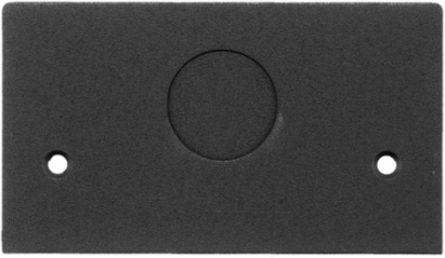 Fire-Rated Pedestal Face Plate, ¾ Inch KO, Aluminum, Black