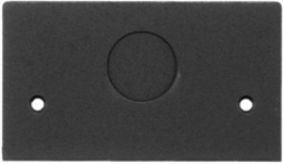 Fire-Rated Pedestal Face Plate, ¾ Inch KO, Aluminum, Black
