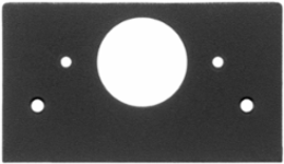 Fire-Rated Pedestal Face Plate 1.40" Opening, Black Aluminum